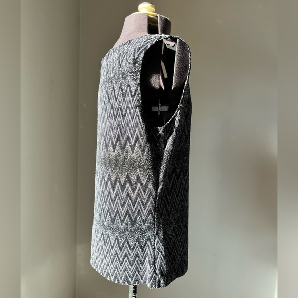 Fashion Bug Black and Purple Chevron Tank Top Size L - Picture 6 of 9